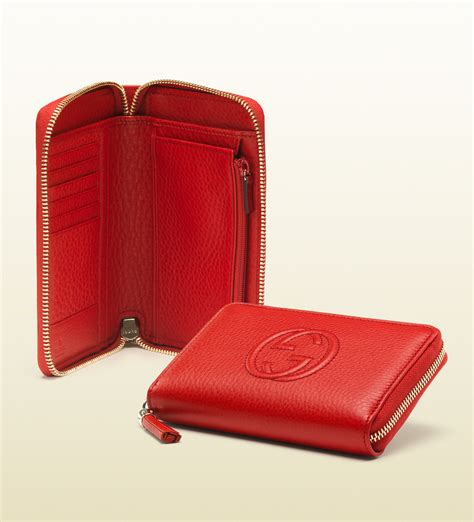 red gucci wallet women's|authentic Gucci red wallet.